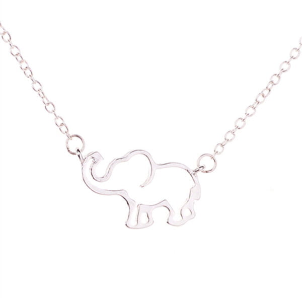 1324671038334 Elephant pendant necklace lucky hollow like Glorious clavicle chain