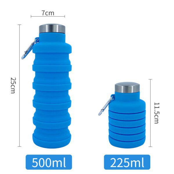 1618456719660 Portable Silicone Awesome Folding water bottle Retractable Cup