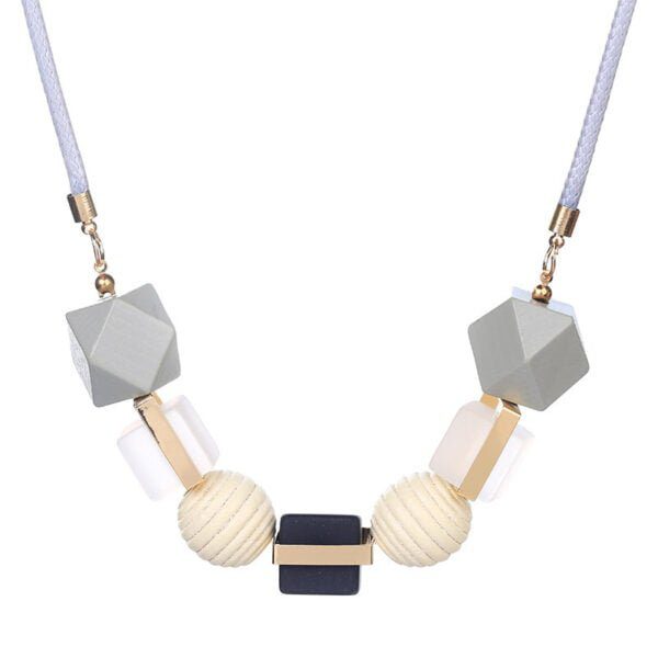 1736813322960 Colored wood pendant necklace unique design