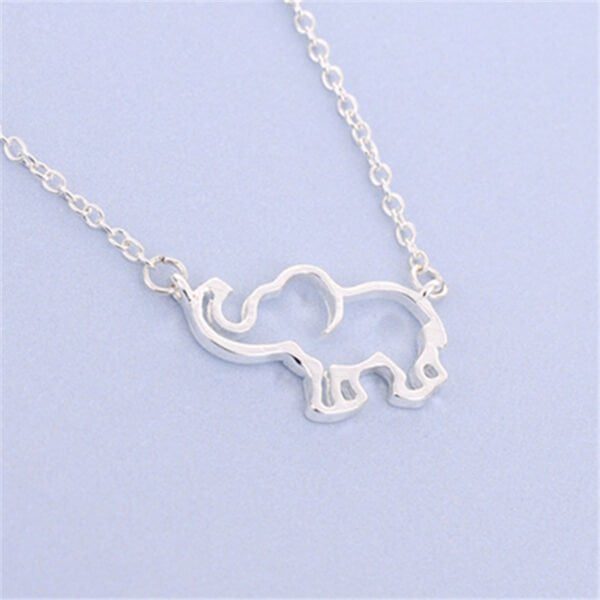 2805058280031 Elephant pendant necklace lucky hollow like Glorious clavicle chain