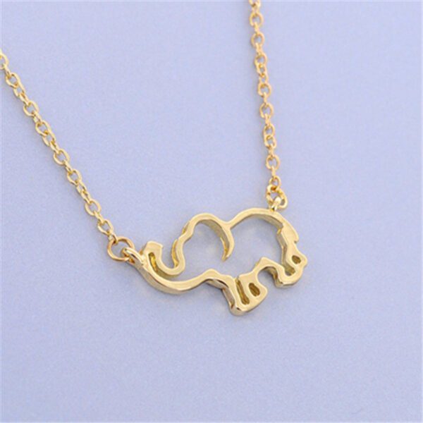 4649482396965 Elephant pendant necklace lucky hollow like Glorious clavicle chain
