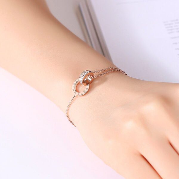 511212588715 1 Diamond Beauty inlaid zircon titanium steel bracelet