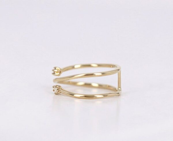 zircon flower ring