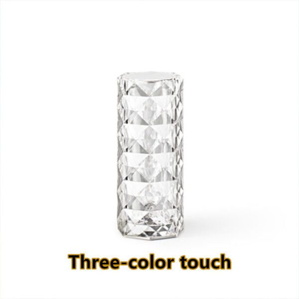 7284fe2a 1051 4ad6 bf79 a25081dc1fdd Nordic Crystal Lamp USB Table Lamps Bedroom Touch Dimming Atmosphere Diamond Night Light Rose Projector Lamp Decoration