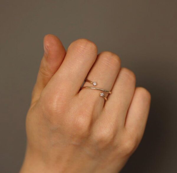 8b0a55d1 e4fb 4145 ac31 d68f1448615c Zircon Flower Ring Women Fashion Ins Glowing Ring