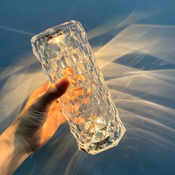 ab8e6a31 c729 4840 b4f9 e0ebcb01155c Nordic Crystal Lamp USB Table Lamps Bedroom Touch Dimming Atmosphere Diamond Night Light Rose Projector Lamp Decoration