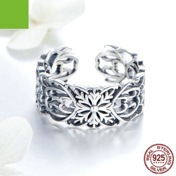 bd6c5885 38c1 4242 8076 747dae7dcfee Vintage Flower Ring Silver 925 unique Sterling Silver Ring