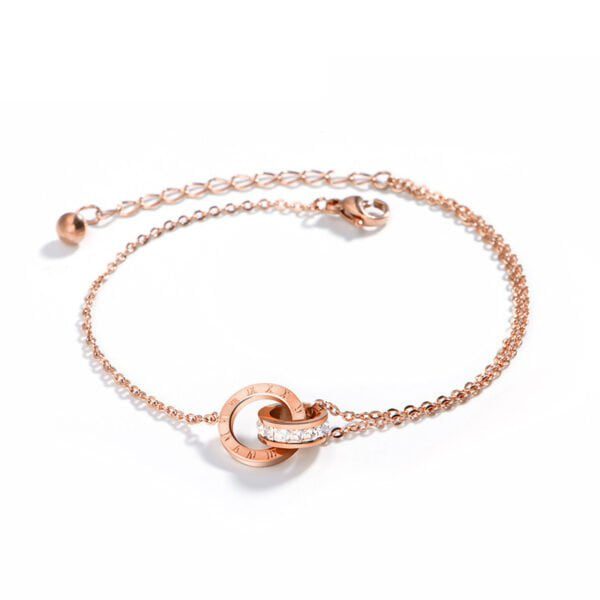 dfa5ce09 ebb9 4466 9f7e 6995b7867c6c Stainless Steel Rose Gold Ring Double Stud Earrings