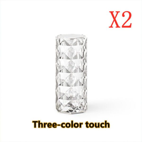 fc48d025 0a50 4912 b20f a3aadb11446a Nordic Crystal Lamp USB Table Lamps Bedroom Touch Dimming Atmosphere Diamond Night Light Rose Projector Lamp Decoration