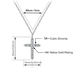 14K Gold Plated Cross Necklace for Women Cross Pendant Gold Necklaces for Women Girls.jpg 5 300x300 1 Beautiful 14K gold plated cross necklace for women An elegant timeless emblem of faith and grace.