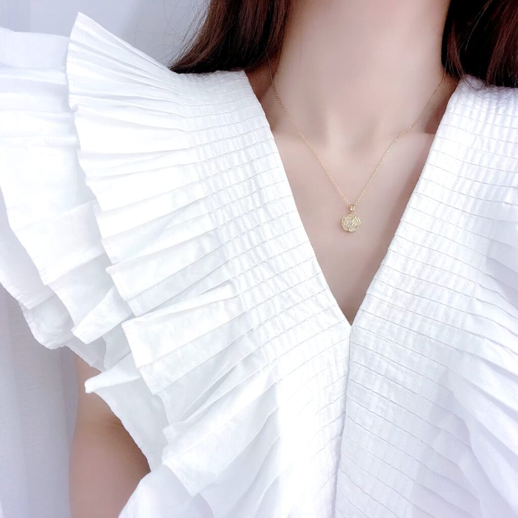 Plated Rose Flower Clavicle Necklace