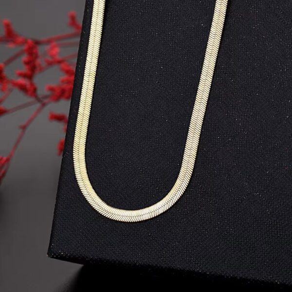 New in Gold 18 k 18 20 22 24 Inch 4MM Blade Men Women s Chain.jpg 2 Women's Chain Necklace Luxury New in Gold 18 k 18/20/22/24 Inch 4MM Blade