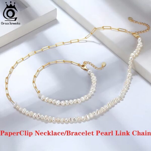ORSA JEWELS 14K Gold Plated Genuine 925 Sterling Silver Paperclip Neck Chain 6 9 3 12mm.jpg 2 Necklace for Women ORSA JEWELS 14K Gold Plated Genuine 925 Sterling Silver Paperclip Neck Chain 6/9.3/12mm Link Jewelry SC39