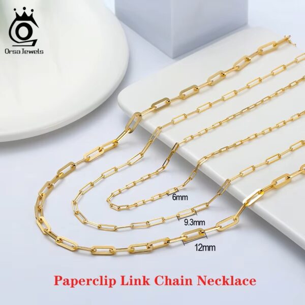 a chain necklace with a gold chain