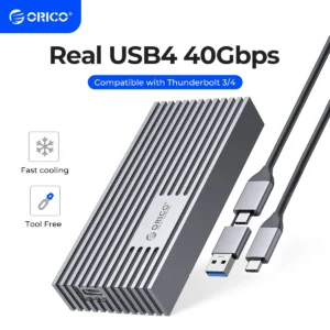 ORICO NVMe M.2 SSD Enclosure USB4 40Gbps PCIe3.0x4 20Gbps 10Gbps M.2