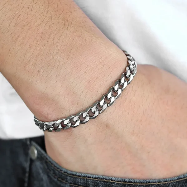 Men's Stainless Steel Curb Cuban Link Bracelet H061c6e9c09bd4d33b9b8be742918c089p
