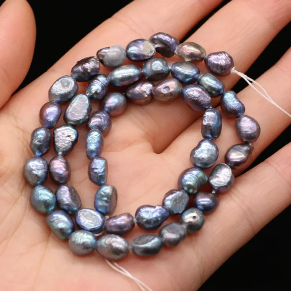 100% Natural Freshwater Pearl Baroque Black Beaded for Jewelry Making Irregular H1116cac9a8a54b0b898d26c8dcfd1549T
