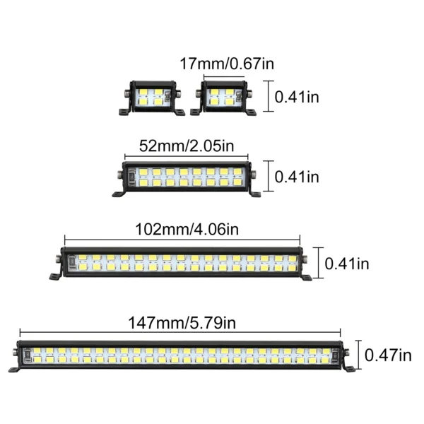 INJORA Bright Light Bar 17/52/102/147mm for 1/10 RC Crawler Car Axial H1f3083c43ee140ddbfd6ce8ed712d0fde
