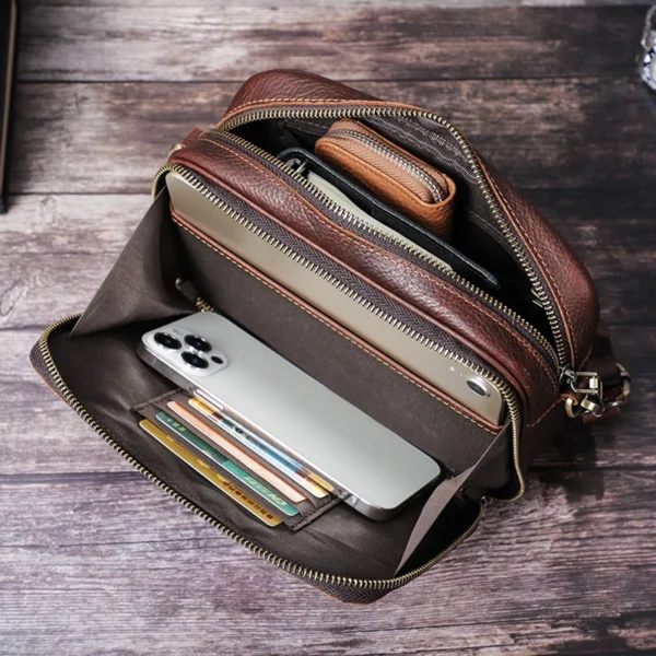 Men's Retro faux leather Shoulder Bag