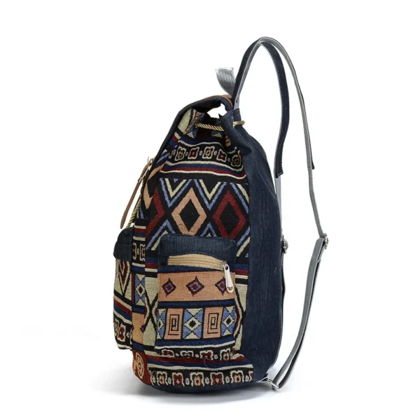 Women's Printed Canvas School Backpack H31da5bdaa0f54bd280dcca5b3e6903abo