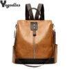 Women's Anti-Theft PU faux leather Travel Backpack