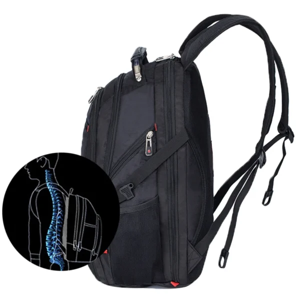 Waterproof Men's Swiss Backpack 15.6/17 Inch Laptop Backpacks School Travel Bags H4b1f6bba45ee4a23b2c8de5f9bdb97f9f