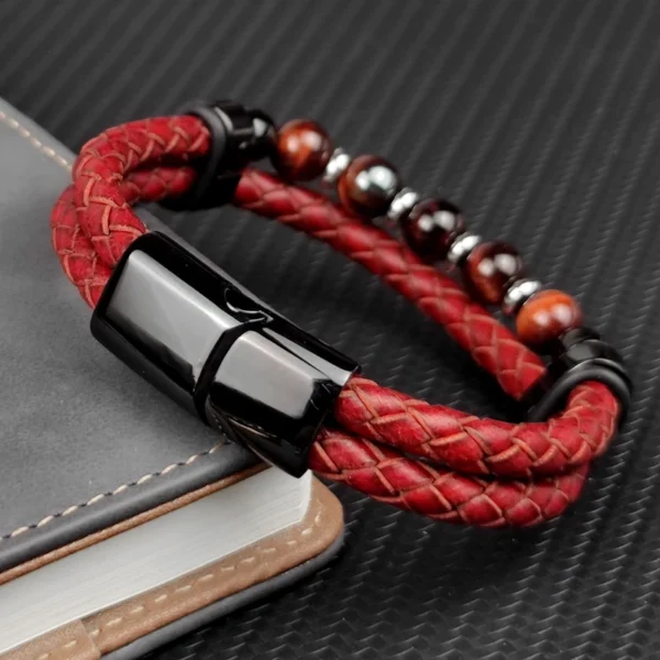 New Red Natural Round Chakra Bead Stone Men's Bracelet Classic Red H6136ed6de5804bcd8606c6873d9a8b8dz