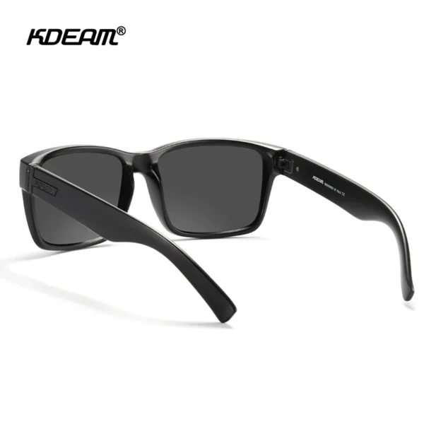 KDEAM New All Black Square Polarized Sunglasses Men Flat Top Glasses H70d50514a298434b98f175d9f94e31edF