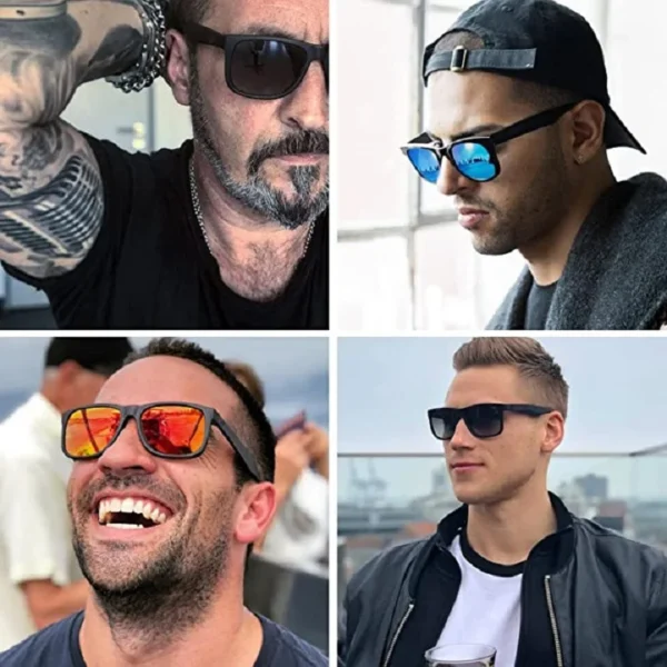 JULI Design Polarized Sunglasses For Men Women,UV400 Protection Rectangular Shades Sun H8c9189ea0d344ce28d26de9ef44acb161