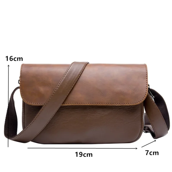 Men's Retro Soft faux leather Crossbody Shoulder Bag