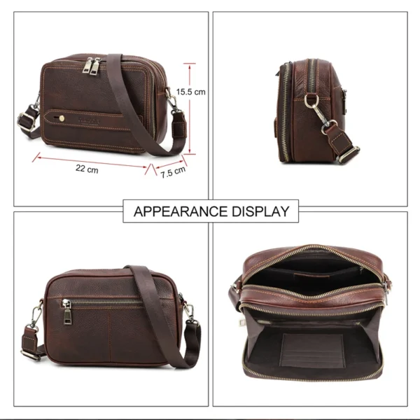 Men's Retro faux leather Shoulder Bag