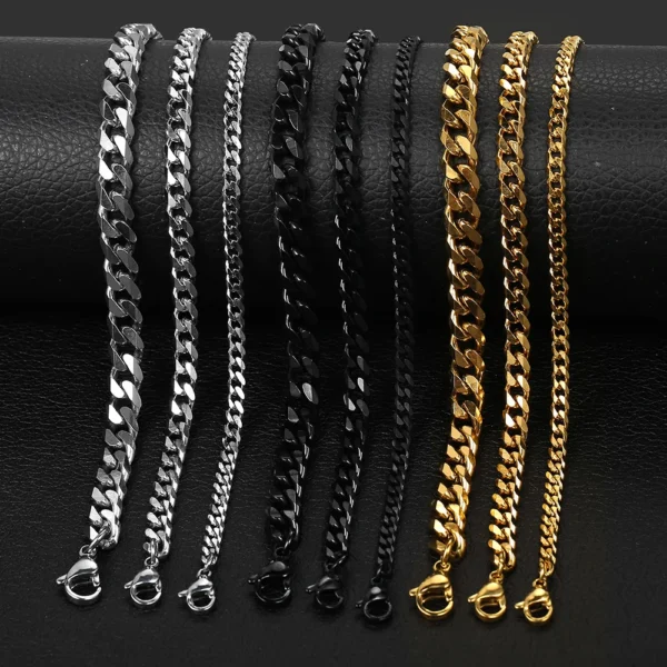 Men's Stainless Steel Curb Cuban Link Bracelet H9ad374b316484e50b18a0abde9bcdfdeg
