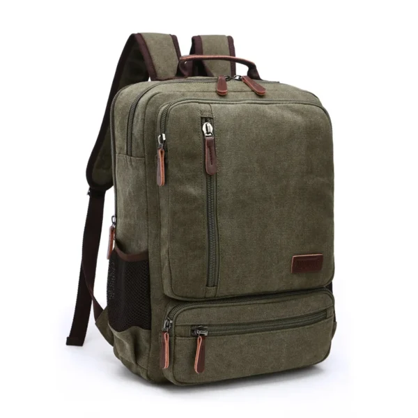 Vintage Canvas Backpack Men Large Capacity Travel Shoulder Bag  H9ad4c162b47947098152d3562f16552ew