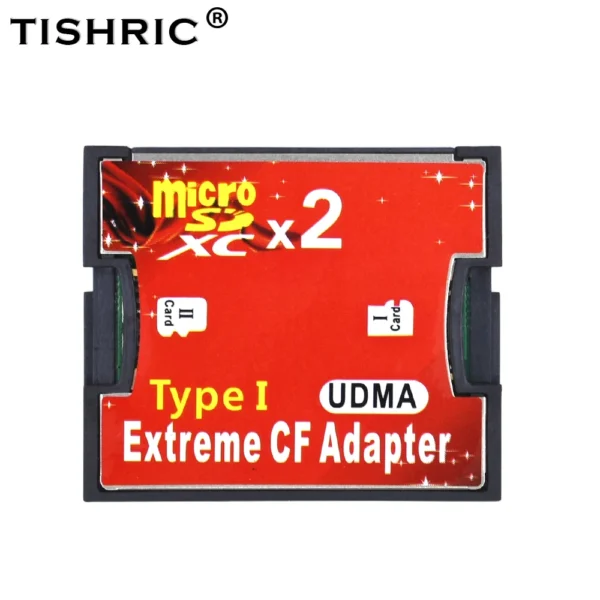 TISHRIC Two Ports Micro SD TF to CF Adapter Adaptor For HTB19ezFkVkoBKNjSZFkq6z4tFXa1