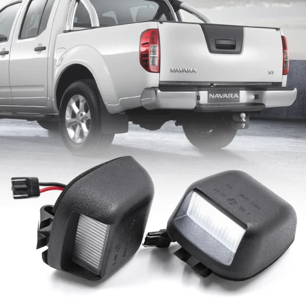 2PCS White LED License Number Plate Light For Nissan Navara D40 Hacc6add22edd48b39db75696f2749c1cB