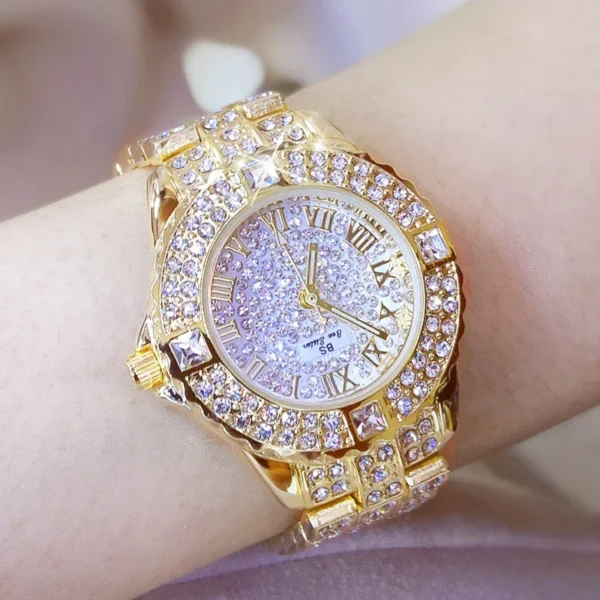 Women Watches Diamond Gold Watch Ladies Wrist Watches Brand Rhinestone Women's Hb02e04d7a1c1449799610d1892b4c9064