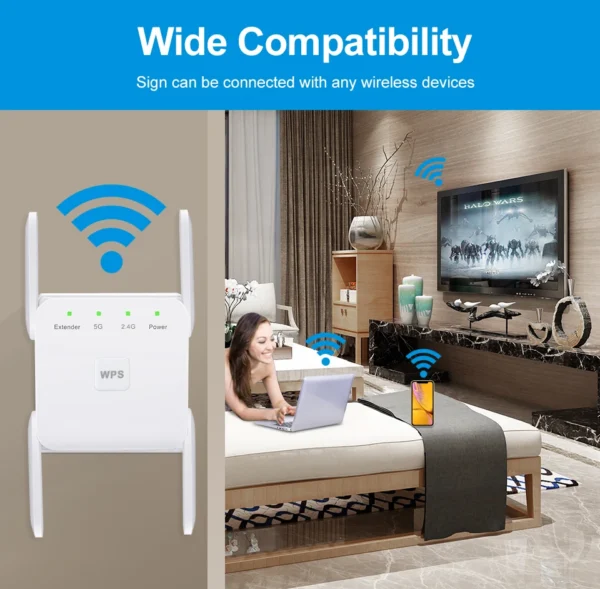 5G WiFi Signal Repeater and Range Extender Hb836bab3043c48c4a13a5a018056894fa