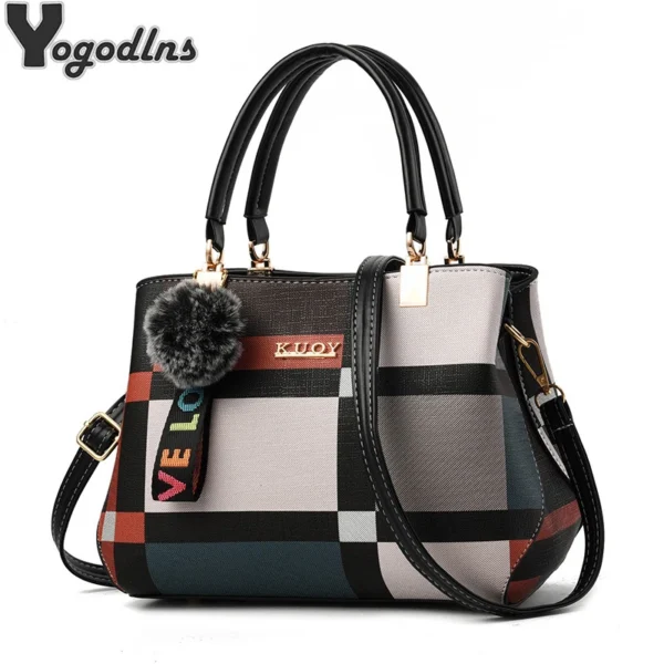 Elegant PU faux leather Messenger Crossbody Bag with Pom-Pom Charm Hbc001c4d20f0455ca382956ca2568622n
