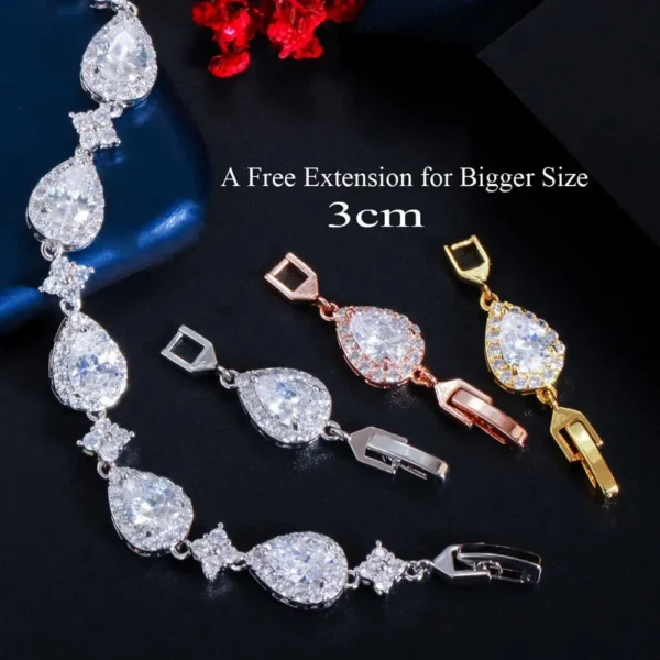 Rose Gold-Tone Water Drop Cubic Zirconia Jewelry Hbe70a135da554aa4846d782ed19e48fcU