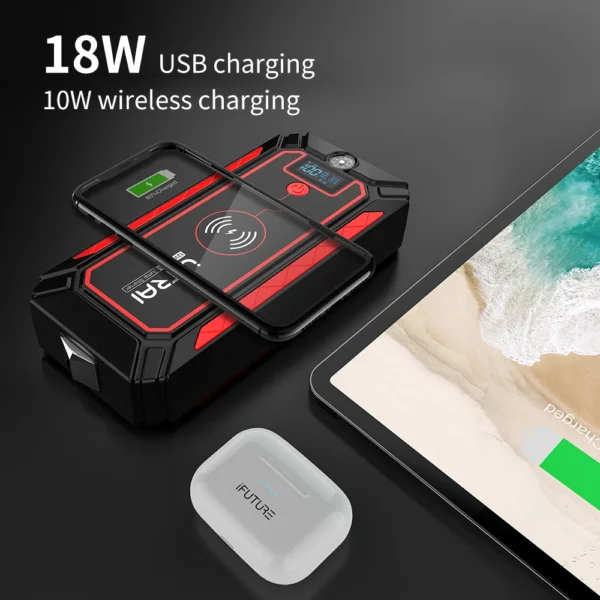 2500A Car Battery Jump Starter with Wireless Charger Hc1225ba836db41d499cefcc42a1e197eB