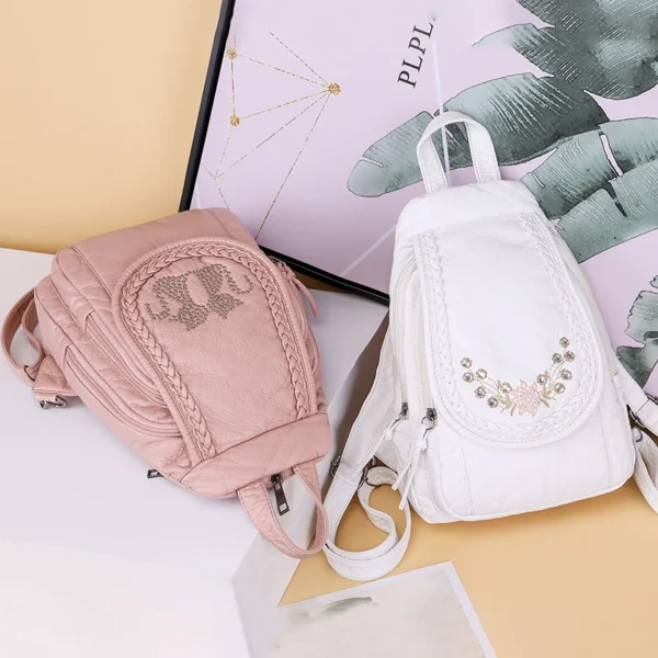 Women's Soft PU faux leather Small Chest Bag Backpack Hc515f5460934446cb63309af121a0ad5p
