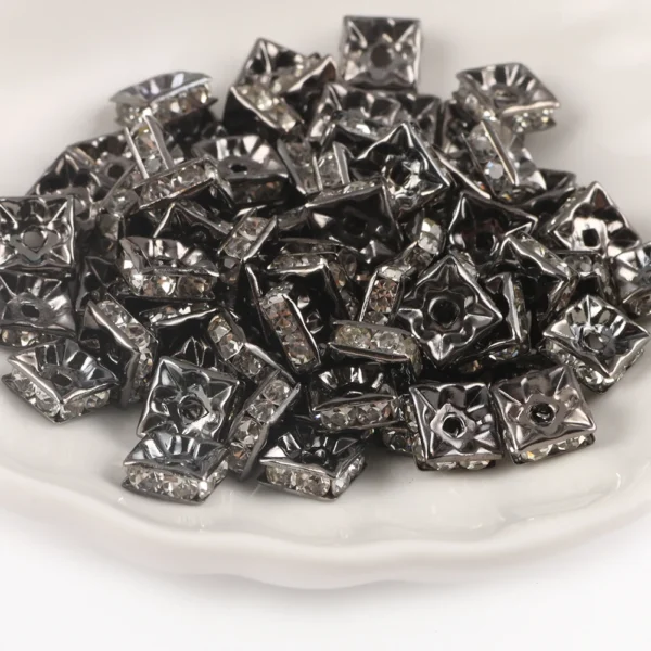 Square Rhinestone Rondelle Beads, 50-Piece Set Hd233a47b23cf416290675fbd0eb9ce38e