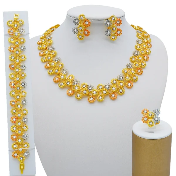 Gold-Tone Bridal Jewelry Set for Weddings Hda9eb47c06c94e588a94b5d160b82481o