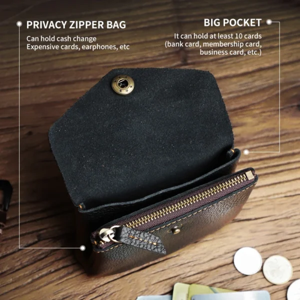 Unisex Crazy Horse faux leather Card Wallet