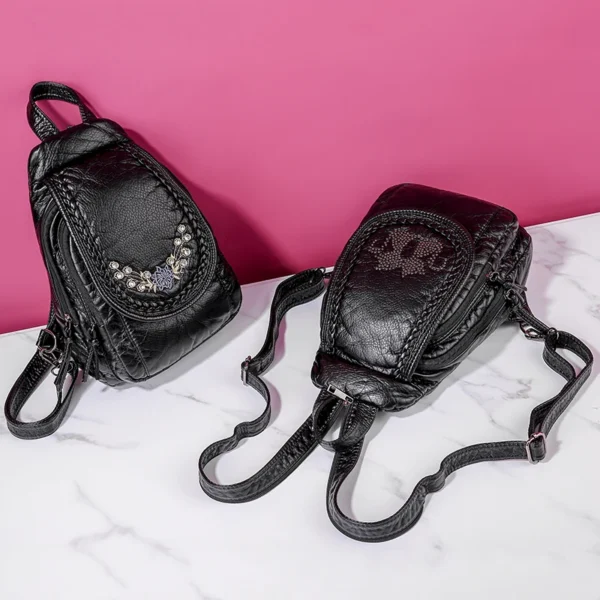 Women's Soft PU faux leather Small Chest Bag Backpack He60c157197624b869013d9dc67dce5b0L