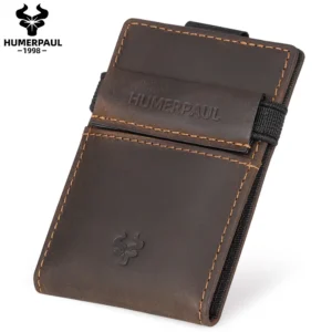 Anti-theft Rfid Credit Card Holder Wallet for Men Genuine Leather Slim