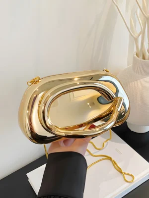 Acrylic Box-Shaped Evening Crossbody Bag