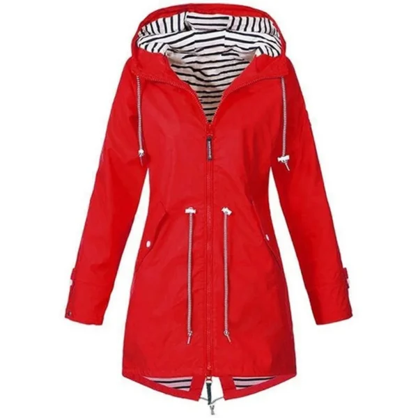 Womens Waterproof Raincoat Casual Basic Outdoors Trench Lightweight Drawstring Jackets Hik S0564d1885234417a830ed84e9a0eac12O