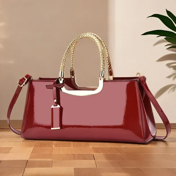 Glossy PU faux leather Bridal Clutch Handbag S06d142e64df64b70b2005dd47f7649a87