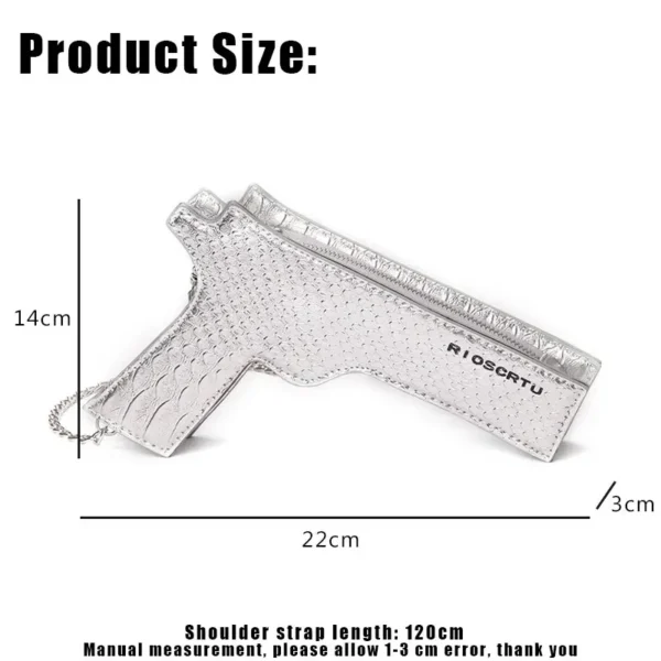 YoReAi New 3D Gun Shaped Chains Women Shoulder Bags Leather Crossbody S086cfcd361d54ec3a34db355074c2fbdK
